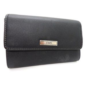 Women's Chaps Black Leather Shoulder Purse New No tags